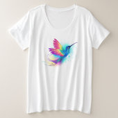 Exotic Rainbow Hummingbird Grote Maat T-shirt (Design voorkant)