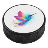 Exotic Rainbow Hummingbird Hockey Puck (3/4)