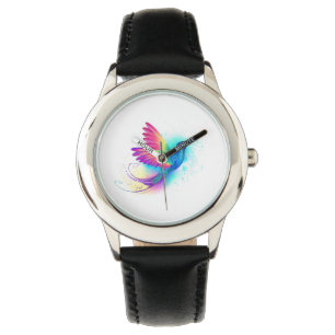 Exotic Rainbow Hummingbird Horloge