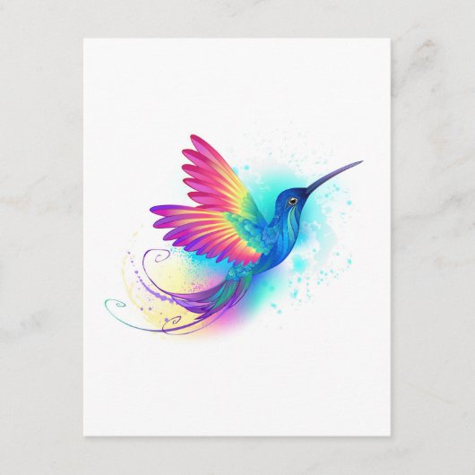 Exotic Rainbow Hummingbird Informatiekaartje (Voorkant)