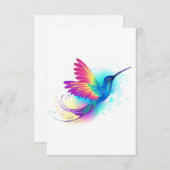 Exotic Rainbow Hummingbird Informatiekaartje (Voorkant / Achterkant)