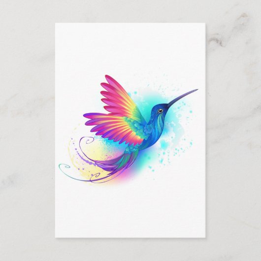 Exotic Rainbow Hummingbird Informatiekaartje (Voorkant)