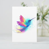 Exotic Rainbow Hummingbird Informatiekaartje (Staand voorkant)