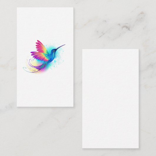 Exotic Rainbow Hummingbird Informatiekaartje (Voorkant / Achterkant)