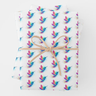 Exotic Rainbow Hummingbird Inpakpapier Vel