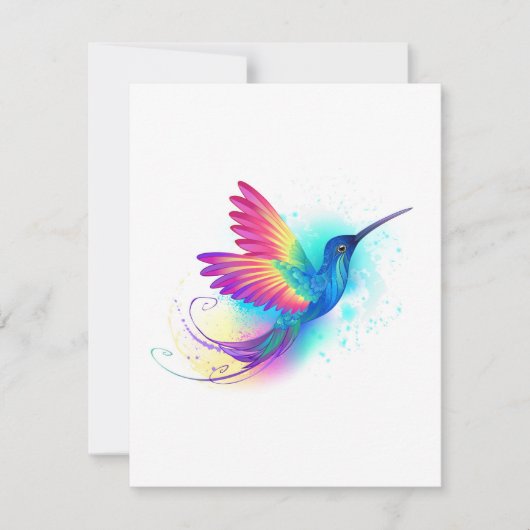 Exotic Rainbow Hummingbird Kaart (Voorkant)