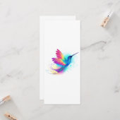 Exotic Rainbow Hummingbird Kaart (Voorkant / Achterkant in situ)