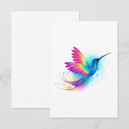Exotic Rainbow Hummingbird Kaart (Voorkant / Achterkant)