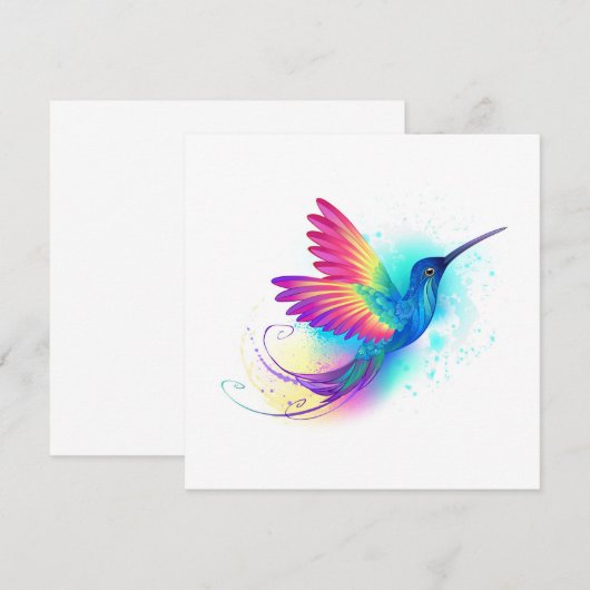Exotic Rainbow Hummingbird Kaart (Voorkant / Achterkant)