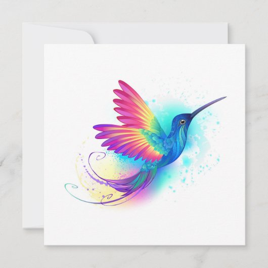 Exotic Rainbow Hummingbird Kaart (Voorkant)