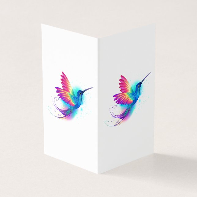 Exotic Rainbow Hummingbird Kaart (Buitenkant)