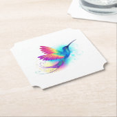 Exotic Rainbow Hummingbird Kartonnen Onderzetters (Gekanteld)