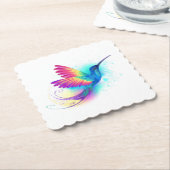 Exotic Rainbow Hummingbird Kartonnen Onderzetters (Gebogen)
