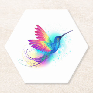 Exotic Rainbow Hummingbird Kartonnen Onderzetters