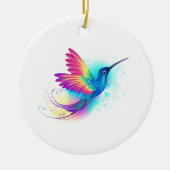 Exotic Rainbow Hummingbird Keramisch Ornament (Voorkant)
