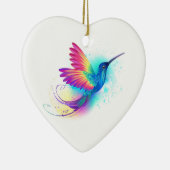 Exotic Rainbow Hummingbird Keramisch Ornament (Rechts)