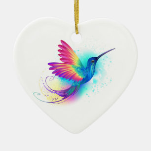 Exotic Rainbow Hummingbird Keramisch Ornament