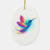 Exotic Rainbow Hummingbird Keramisch Ornament (Voorkant)
