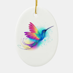 Exotic Rainbow Hummingbird Keramisch Ornament