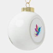 Exotic Rainbow Hummingbird Keramische Bal Ornament (Links)