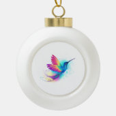 Exotic Rainbow Hummingbird Keramische Bal Ornament (Voorkant)