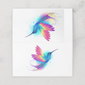 Exotic Rainbow Hummingbird Klantenkaartje (Buitenkant ongevouwen)