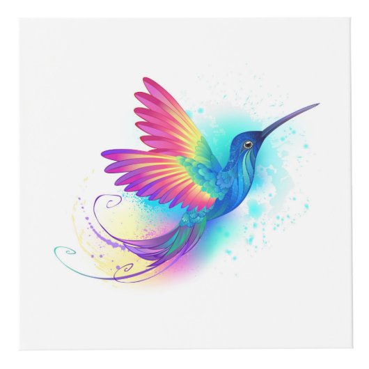 Exotic Rainbow Hummingbird Kubus (Voorkant)