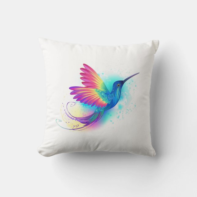 Exotic Rainbow Hummingbird Kussen (Voorkant)