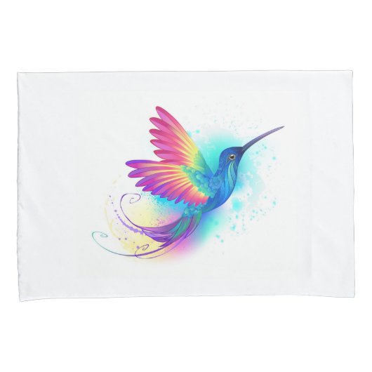Exotic Rainbow Hummingbird Kussensloop (Voorkant-Rechts)