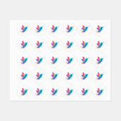 Exotic Rainbow Hummingbird Labels (Vel)