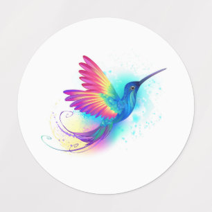 Exotic Rainbow Hummingbird Labels