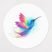 Exotic Rainbow Hummingbird Labels (Design 2)