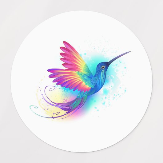Exotic Rainbow Hummingbird Labels (Design 2)
