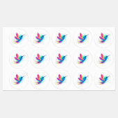 Exotic Rainbow Hummingbird Labels (Vel)
