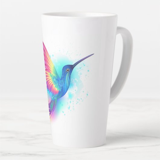 Exotic Rainbow Hummingbird Latte Mok (Rechterhoek)