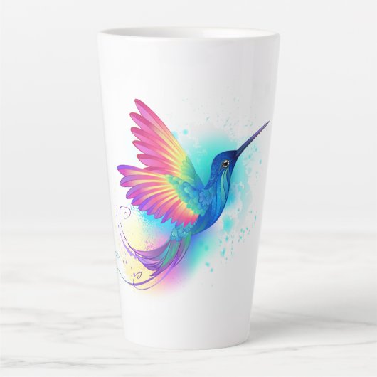 Exotic Rainbow Hummingbird Latte Mok (Voorkant)