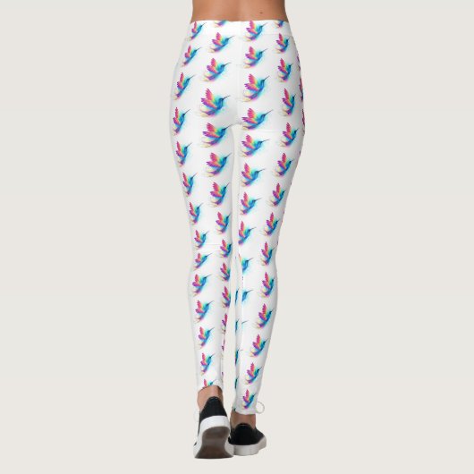 Exotic Rainbow Hummingbird Leggings (Achterkant)