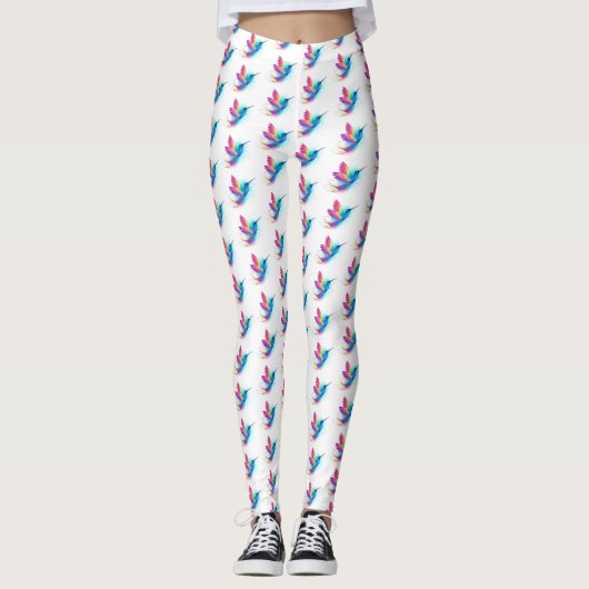 Exotic Rainbow Hummingbird Leggings (Voorkant)