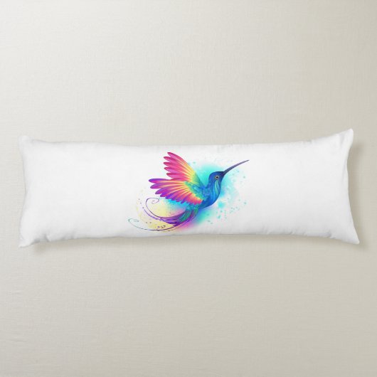 Exotic Rainbow Hummingbird Lichaamskussen (Achterkant)