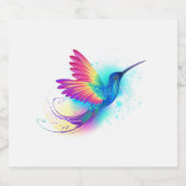 Exotic Rainbow Hummingbird Likeurfles Etiket (Enkel label)