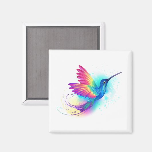 Exotic Rainbow Hummingbird Magneet (Voorkant / Achterkant)