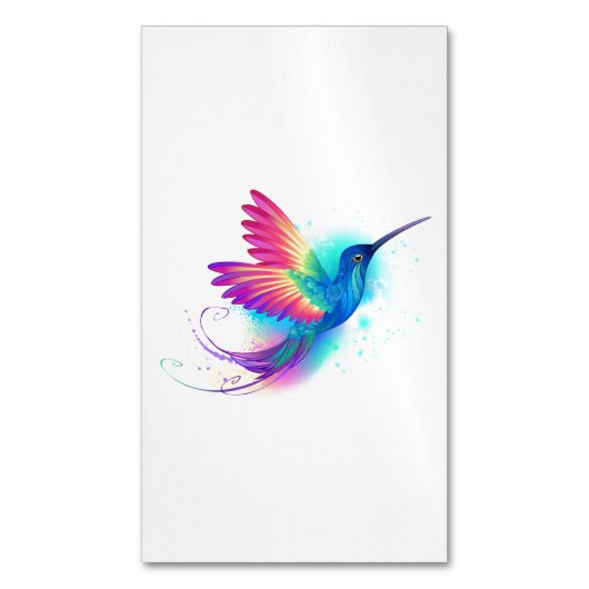 Exotic Rainbow Hummingbird Magnetisch Visitekaartje (Voorkant Verticaal)