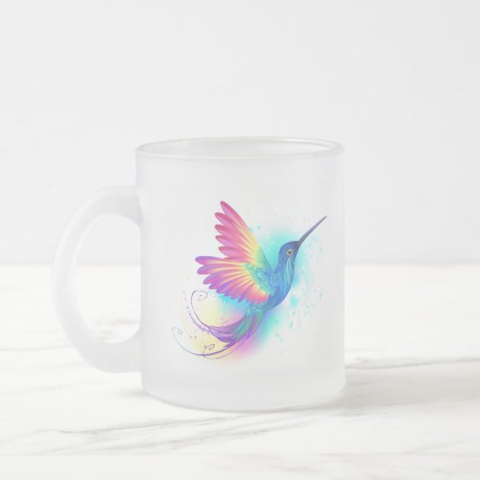 Exotic Rainbow Hummingbird Matglas Koffiemok (Links)
