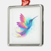 Exotic Rainbow Hummingbird Metalen Ornament (Links)