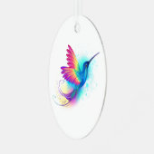 Exotic Rainbow Hummingbird Metalen Ornament (Voorkant links)