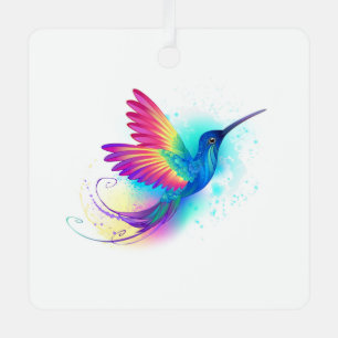 Exotic Rainbow Hummingbird Metalen Ornament
