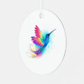 Exotic Rainbow Hummingbird Metalen Ornament (Voorkant links)