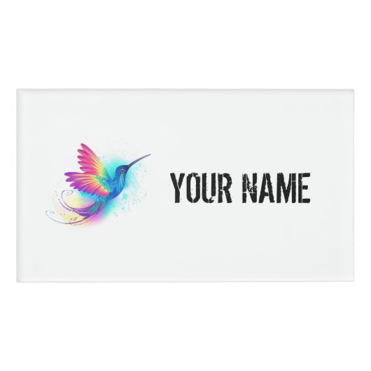 Exotic Rainbow Hummingbird Naambadge (Voorkant)