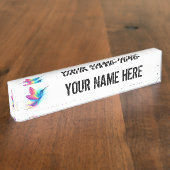 Exotic Rainbow Hummingbird Naambordje (Zijkant)