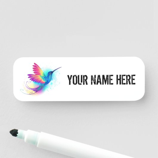 Exotic Rainbow Hummingbird Naamplaatje (In situ)